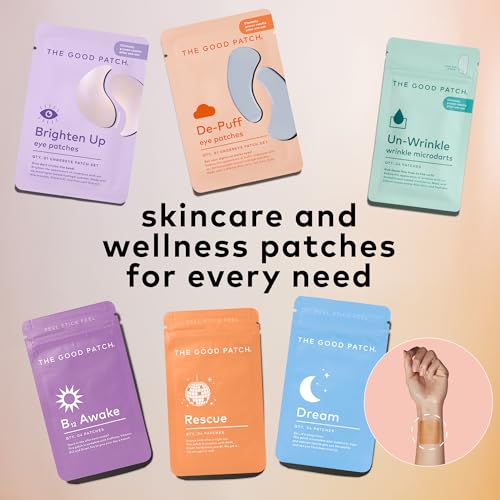The Good Patch Un-Wrinkle Microdart Anti Wrinkle Patches for Crow¡¯s Feet and Between Eyes, Made with Sodium Hyaluronate, Aloe Vera, Peptides, Clinically Proven (16 Total Microdart Patches)