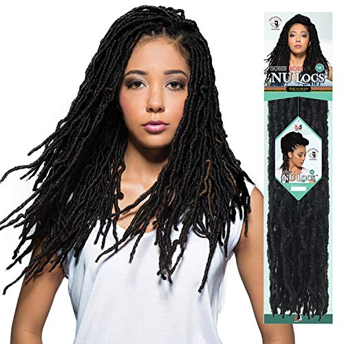 Synthetic Crochet Braids Hair Extensions 18 Inch African Roots Nu Locs 4-Pack
