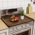 Oenalw Rustic Wooden Noodle Board Stove Cover 30x22 Brown for Electric & Gas Stoves