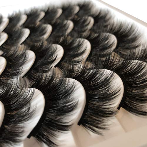 GMAGICTOBO False Eyelashes 20MM Thick Mink Lashes Pack 16 Pairs Dramatic Fake Eyelashes 2 Styles 5D Long Soft Handmade Eye Lashes Multipack