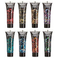 Mystic Chunky Glitter Gel by Moon Glitter - 0.40fl oz - Set of 8 - Glitter Face Paint