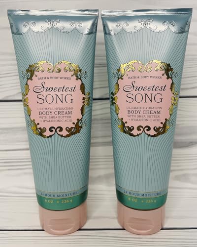 Bath & Body Works Sweetest Song Body Cream Set - 8 Ounce Pack of 2