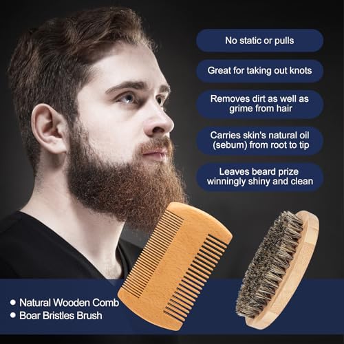Jurgen K Birthday Gifts for Men, Beard Kit for Men's Daily Grooming, Moisturize & Soften Facial Hair, Men's Self Care Set, Anniversary | Birthday Gifts for Him Husband Boyfriend Dad Son