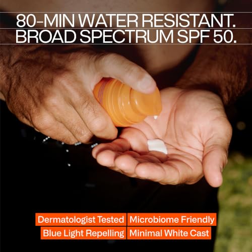Mineral Sunscreen SPF 50, 1.7oz - Reef-Safe, Broad Spectrum UV Protection, Vegan, Water Resistant
