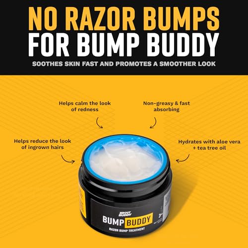 Bump Buddy After Shave Cream, Helps Reduce Razor Bumps & Discomfort Post-Shave for Head, Face, Neck, Underarms, Legs, Bikini Area, 50 ml