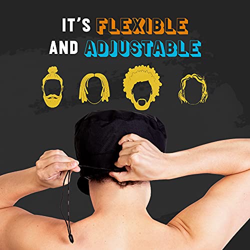 Men's Waterproof Adjustable Shower Cap for Braids Curls & Locs - Reusable & Durable