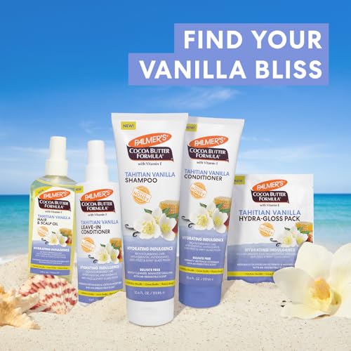 Palmer's Cocoa Butter Formula, Tahitian Vanilla Hair Conditioner, (10.6 Fl Oz), Hydrating & Moisturizing Detangler with Vitamin E & Acacia Honey for Shine, Smoothness & Frizz Control, All Hair Types