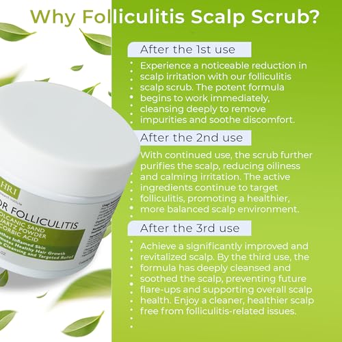 Pre Shampoo Scrub for Folliculitis Dandruff Psoriasis Scalp Care - Anti Fungal