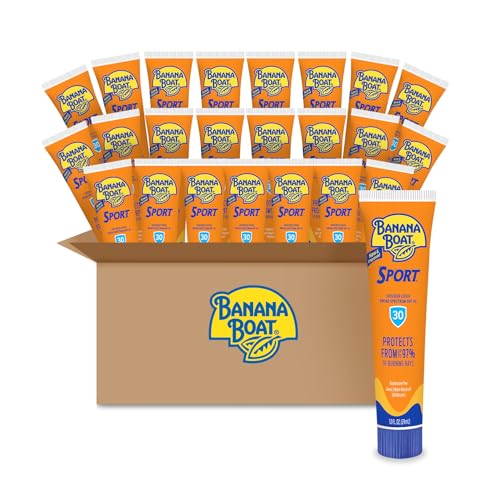 SPF 30 Sunscreen Lotion Travel Size 1 Oz Pack of 24 - Water & Sweat Resistant