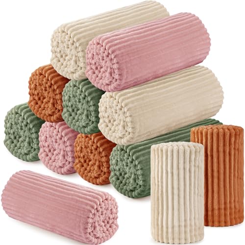 Buryeah Multicolor 12-Pack Flannel Throw Blankets for Outdoor & Indoor Use