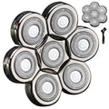 7 Blades Head Shaver Replacement Heads Electric Shaver Universal Replacement Blade Head Electric Razor for Men (7D Silvery)