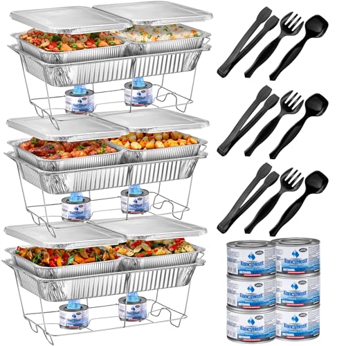 Disposable Full Size Chafing Dish Buffet Set for Catering & Parties - 33 Pcs