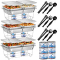 Disposable Full Size Chafing Dish Buffet Set for Catering & Parties - 33 Pcs