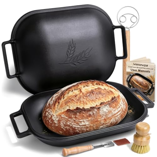 Cast Iron Bread Oven with Lid 9.5QT for Sourdough Baking - Heavy Duty