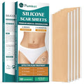 Silicone Scar Sheets 10 Pcs - Soft Medical Tape for Surgical & Keloid Scars, 5.7 x 1.57 Inches