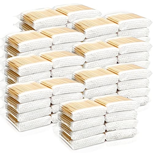 Dunzy 10,000 Pcs Double Round Cotton Swabs Bulk for Ear & Pet Cleaning