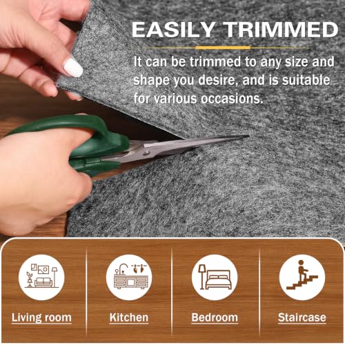 9x12 ft Waterproof Rug Pad Non-Slip Felt Carpet Cushion for All Floors