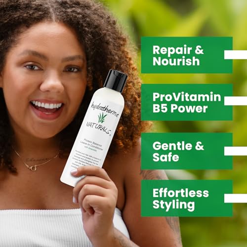 Hydratherma Naturals Protein Balance Leave-In Conditioner 8 Oz - Hair Moisturizer & Strengthener
