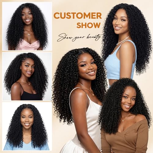 Kinky Curly Clip in Hair Extensions Human 120g with 20 Clips 18 Inch