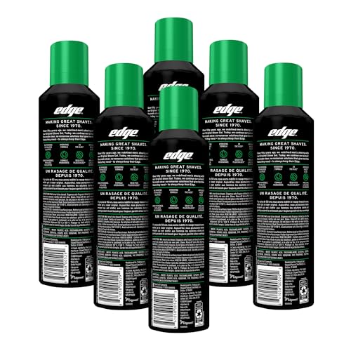 Edge Soothing Aloe Shaving Gel for Men 7 oz - Cooling & Moisturizing, 6 Pack