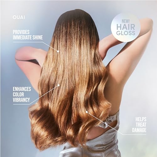 OUAI Hair Gloss and Fine Shampoo Set for Shine & Volumizing - 2 Pack