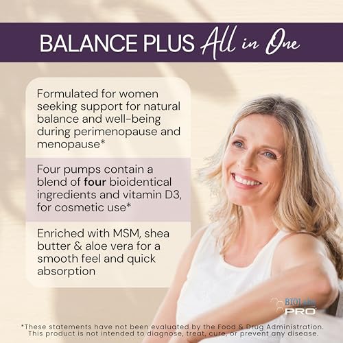 Bioidentical Hormone Support Cream with Vitamin D3 & K2 - 3.6oz Max Strength Pump