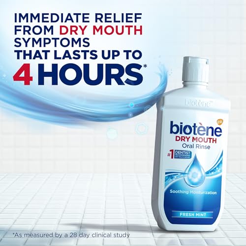 Biotene Oral Rinse Mouthwash for Dry Mouth Fresh Mint Pack of 2 - 33.8 Fl Oz