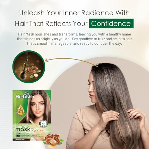 Argan Hair Mask for Dry & Color-Treated Hair 25ml Pack of 5 - Nourishing Deep Conditioner