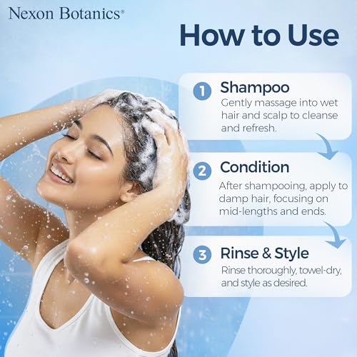 Nexon Botanics Keratin Shampoo & Conditioner Set for Damaged & Frizzy Hair