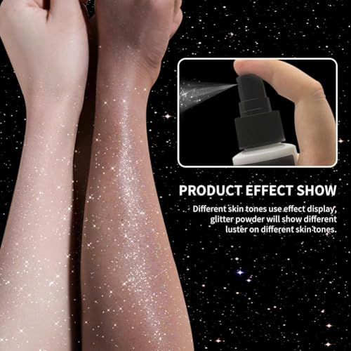 Glitter Spray for Hair and Body, Body Glitter Hairspray for Clothes, Music Festival Face Glitter for Women