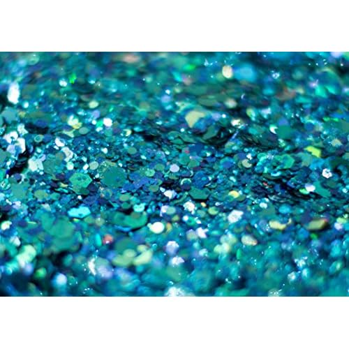 KARIZMA Mermaid Body Glitter. 30g Chunky Face, Hair, Eye and Body for Women. Rave, Festival Accessories, Cosmetic Makeup. Loose Set