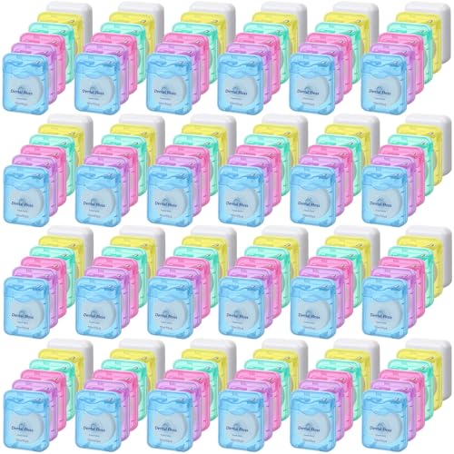 Honeydak Multicolor Mint Flavored Dental Floss Bulk 150 Pack, Strong & Smooth