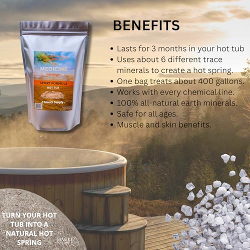 Mineral Spa Salt for Hot Tubs - All Natural Dead Sea Salt for Muscle Recovery & Relaxation - 3 Month Supply