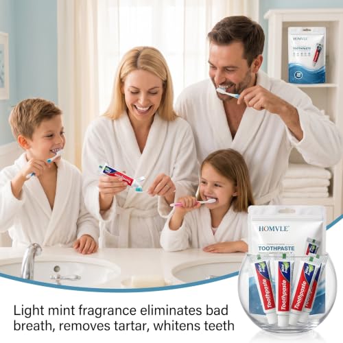 Mini Travel Toothpaste 100 Pack - 5g Individually Sealed Bulk Set for On-the-Go