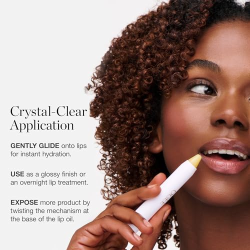 Organic Lip Oil - Clear Lip Stain & Balm, Moisturizing 1 Count