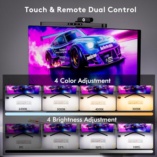 Monitor Light Bar RGB Backlight with Music Sync for Curved Monitors