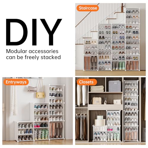 Large 72-Pair Shoe Rack Organizer - Tall & Expandable Closet Storage System