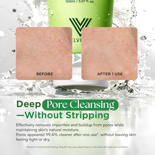 Matcha Gentle Deep Pore Cleansing Facial Cleanser, Low-pH Face Wash for Pore Refining, Rose PDRN Hydrating Daily Facial Wash Redness & Sensitive Skin Friendly, Korean Skincare(5.07 fl.oz.)