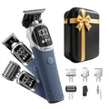 Blue 6-in-1 Men's Beard Trimmer & Electric Shaver Set - Hair Nose & Body Grooming