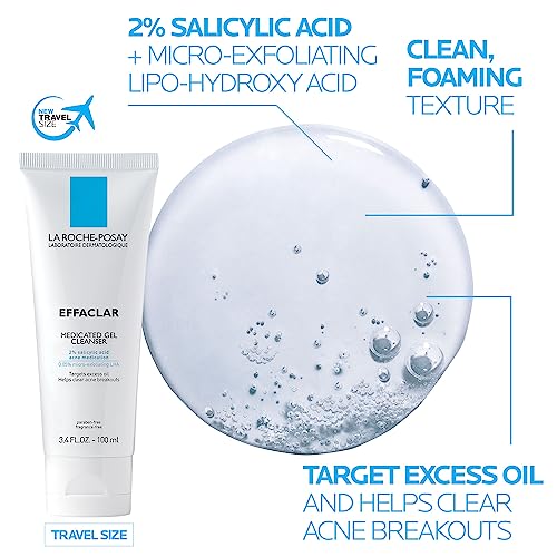 Effaclar Medicated Acne Face Wash with Salicylic Acid - 2.95 Fl Oz Pack of 2