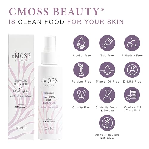 Anti-Aging Glass Skin Face Mist with Sea Moss & Hyaluronic Acid – Glow & Tighten, Hydrate, Mood Boost, Oil-Free for All Skin Types