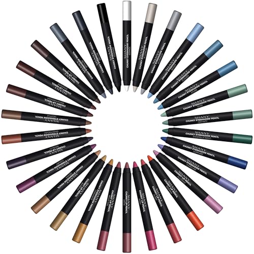 SHANY Chunky Eyeshadow Pencils Lip Liner, Eyeliner, Eye Pencil, Multi Use Chunky Pencils for Eye Shadow, Lip Makeup, Lipstick with Vitamin E,Aloe Vera - Chunky