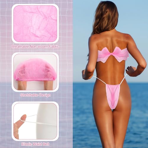 Pink Disposable Spray Tanning Feet Pads & Lingerie Kit - 96 Pcs, Variation Pink/1