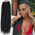 24 Inch Crochet Box Braids Hair Extensions - 7 Pack Black Goddess Style Variation of THIS listing