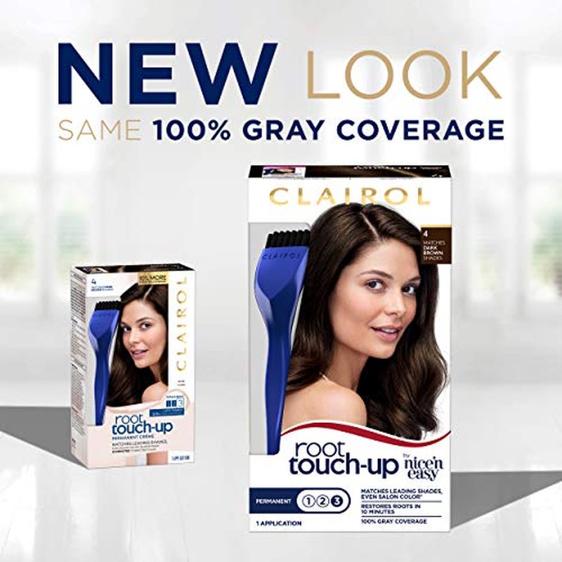Clairol Root Touch-Up by Nice'n Easy Permanent Hair Dye, 5A Medium Ash Brown Hair Color, Pack of 4