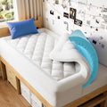 PERLECARE Twin Mattress Topper 4 Inch Dual Layer Cooling Gel Memory Foam - Deep Pocket