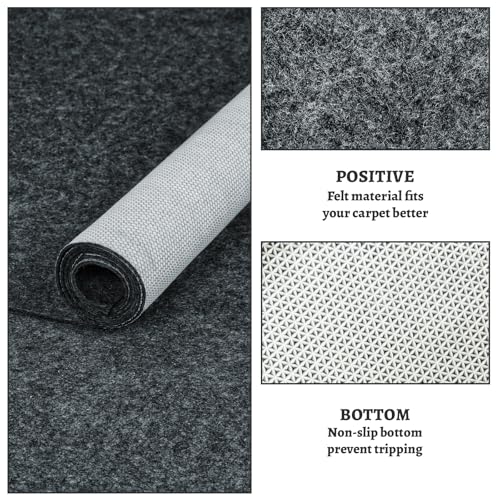 8' x 10' Waterproof Non-Slip Rug Pad - 1/4 Inch Thick Felt Carpet Cushion
