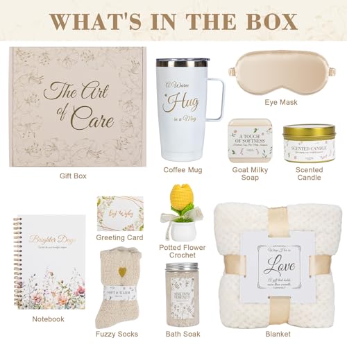 Self Care Spa Gift Basket with Champagne for Women - Birthday & Relaxation Set