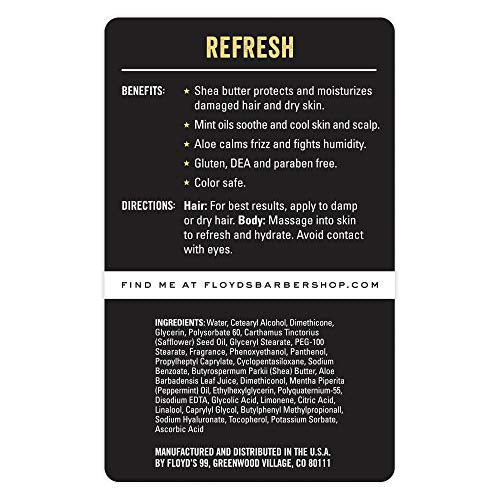 Floyd's 99 Refresh Hair and Body Conditioner 15 oz - Moisturizing & Soothing - Cool Mint, Calming