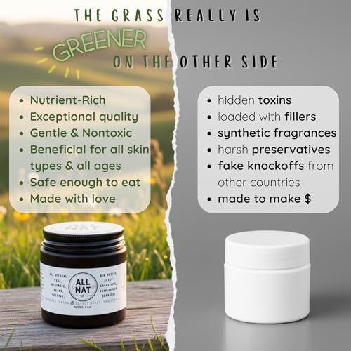 All Nat 7-Pack Whipped Grass-Fed Tallow Cream + Body Butter Sample Size Gift Set - .5 oz Travel Tins - SCENTED and Unscented - Hydrating, Clean Beauty Moisturizer for Sensitive Skin, Natural Skincare